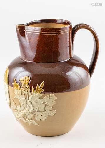 A Doulton Lambeth pottery jug commemoration the jubilee of Q...