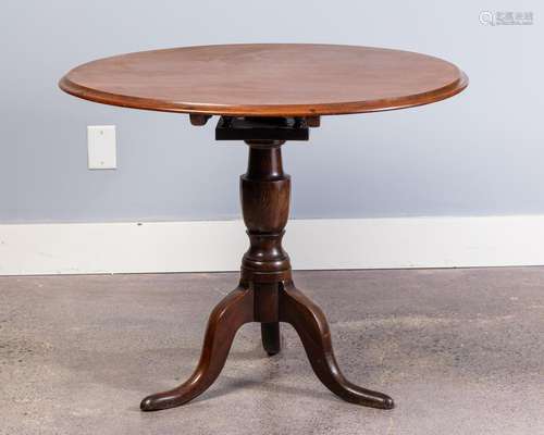 A Georgian mahogany tilt top table, 29 1/2 x 35 in. (74.9 x ...