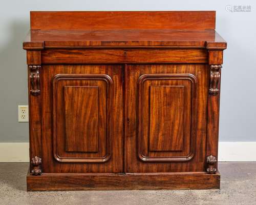 A small Victorian mahogany sideboard, 43 x 49 x 22 in. (109....