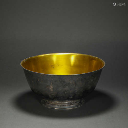 Silvering and Golden Bowl from Qing