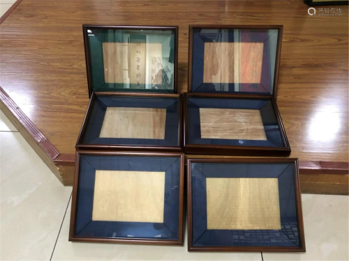 GROUP OF WOODEN PAINTING FRAMES