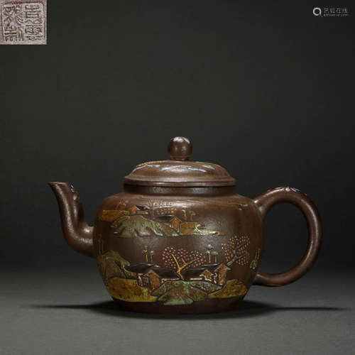 Dark-red Enameled Pottery from Ancient China