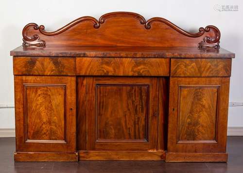 A Victorian mahogany breakfront sideboard, 53 x 72 x 22 in. ...