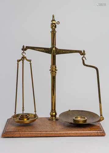 A. W. Avery beam scale and weights. 22 1/4 x 18 x 9 in. (56....