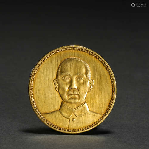 Golden Coin from Min Guo