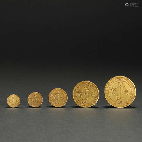 A Set of Golden Coin from Ancient China