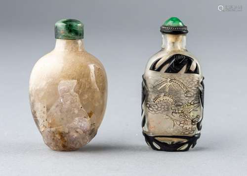 A rock crystal snuff bottle,