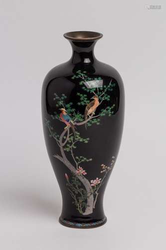 A Japanese cloisonne vase, 12 in. (30.5 cm)