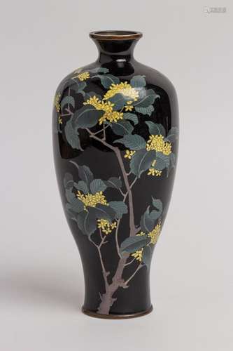 A Japanese cloisonne vase, 10 in. (25.5 cm)