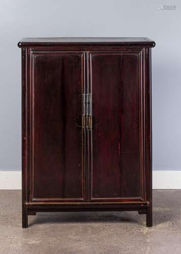 A small Chinese round-cornered cabinet,