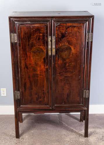 A Chinese provincial cabinet, 35 x 16 1/4 x 59 in. (89 x 42 ...