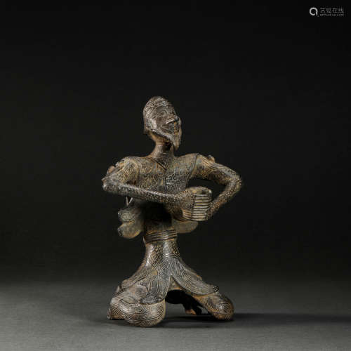 Bronze Ornament in Human Statue from Zhan