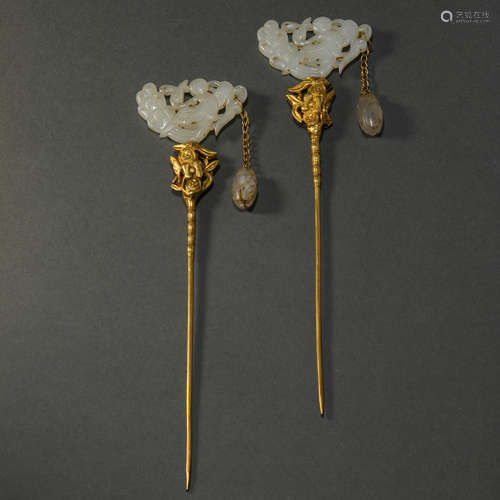 HeTian jade Hairpin from Qing