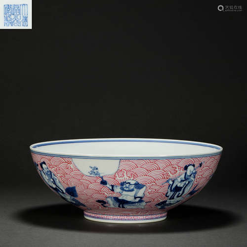 Blue and White Kiln Bowl from Qing