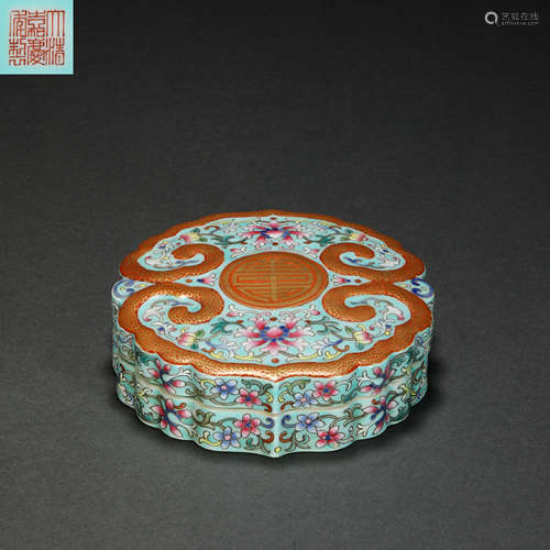 Colour Enameled Container with Cap from Qing