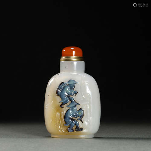 Agate Snuff Bottle from Qing