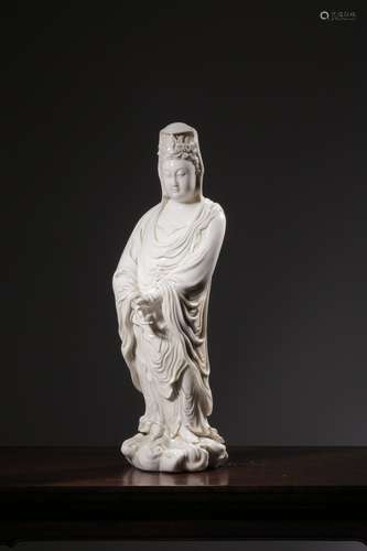 Dehua White Glaze Figurine Of Avalokitesvara, With He Chaozo...