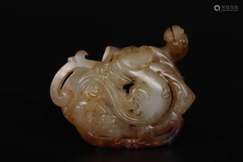 Carved Jade Dragon Ornament