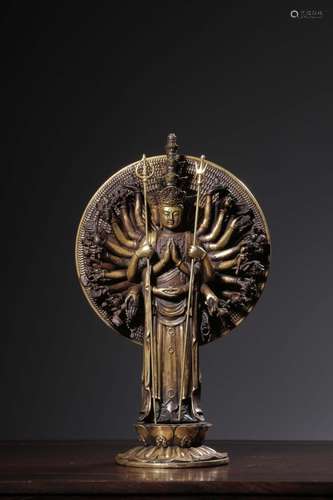 Gilt-Bronze Figure Of Thousand-Handed Avalokitesvara