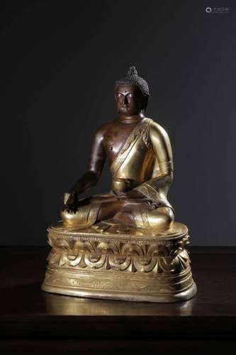 Gilt-Bronze Figure Of Medicine Buddha