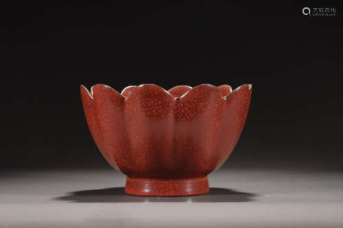 Ru Ware Lotus Petal-Shaped Bowl