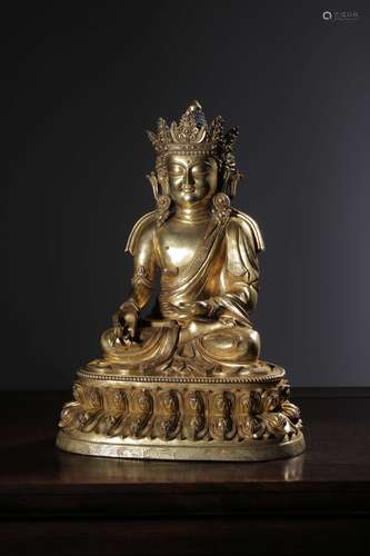 Gilt-Bronze Figure Of Avalokitesvara