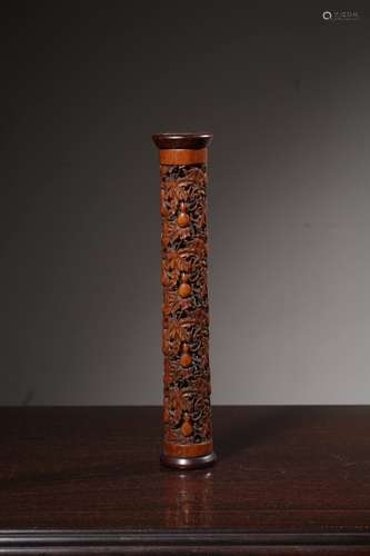 Carved Bamboo Double-Gourd-Shaped Parfumier