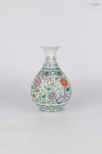 chinese doucai porcelain pear shaped vase