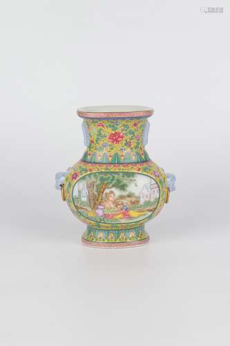 chinese enamel porcelain vase