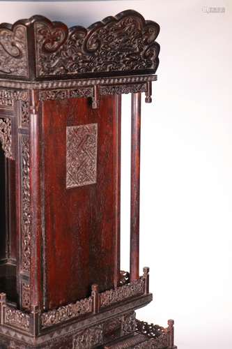 chinese red sandalwood shrine