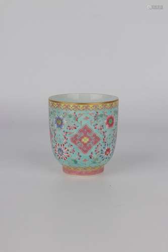 chinese famille rose porcelain cup