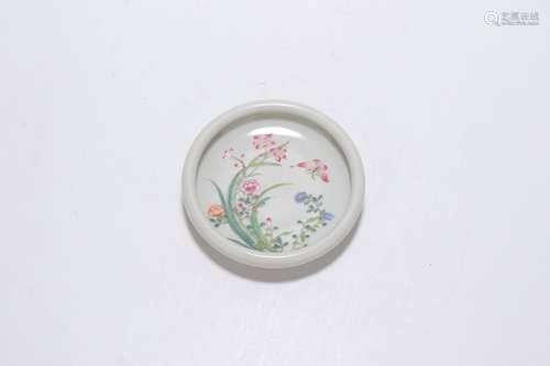 chinese famille rose porcelain brush lick