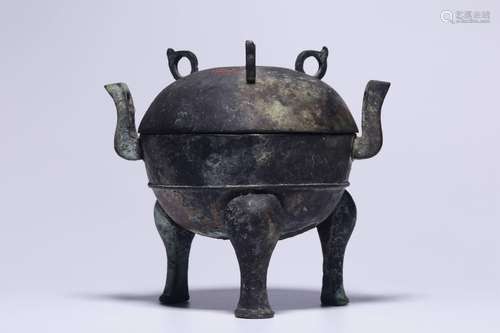 chinese bronze tripod vessel