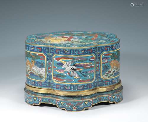 chinese cloisonne enamel bronze box