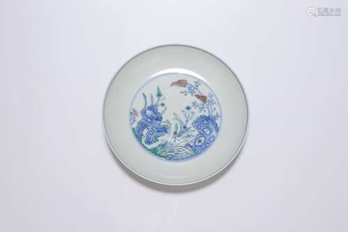 chinese doucai porcelain dish