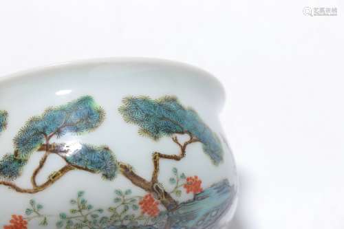 chinese famille rose porcelain incense burner
