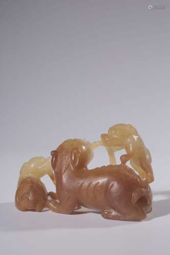 chinese hetian jade lion