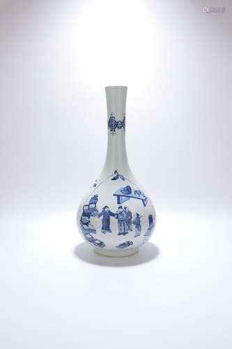 chinese blue and white porcelain bottle vase