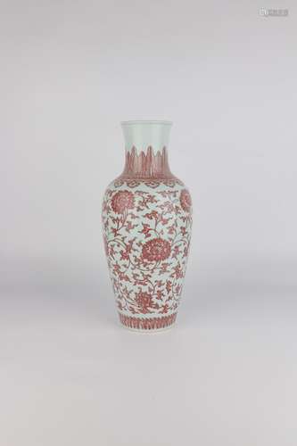 chinese underglaze red porcelain vase