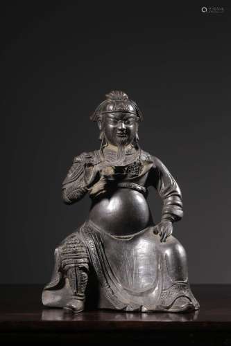 chinese bronze statue of guangong