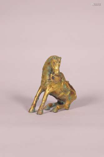 chinese gilt bronze horse