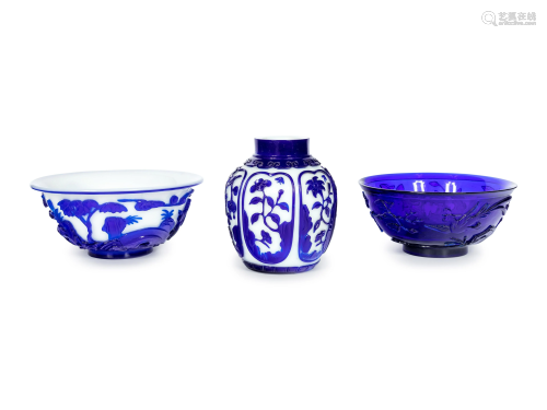 Three Chinese Glass Vessels