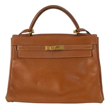 Hermès, sac Kelly 32 retourne en cuir Epsom Gold,