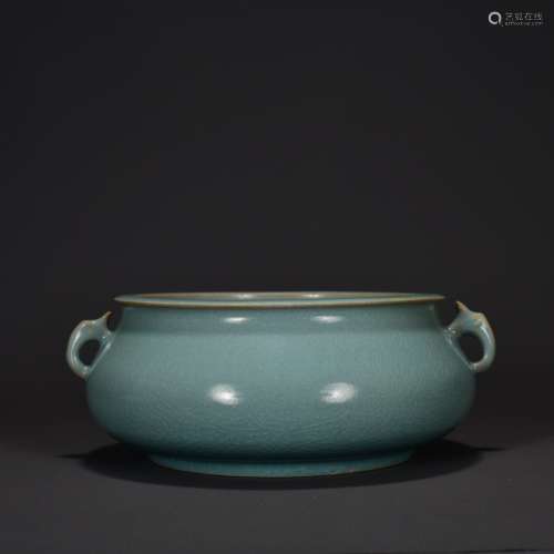 Chinese Northern Song Dynasty Ru Kiln Azure Glazed Porcelain...