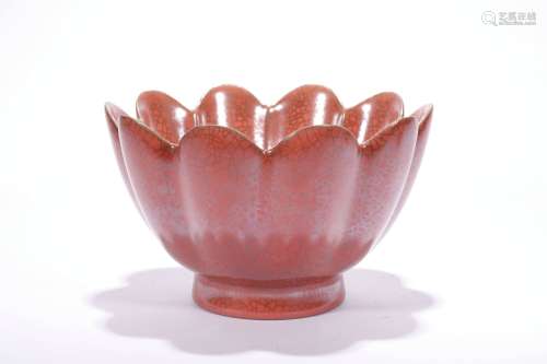 Chinese Lotus Porcelain Vessel