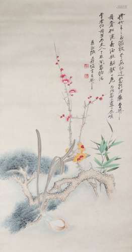 Chinese Ink Painting Of Flower - Zhang Daqian