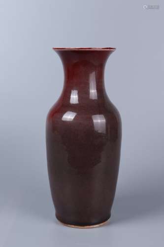Chinese Red Glazed Porcelain Bottle