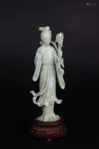 Chinese Hade Jade Statue