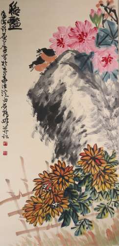 Chinese Ink Painting Of Sunflower - Xu Linlu