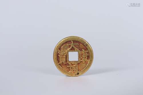 Chinese Gold Gilded Coin